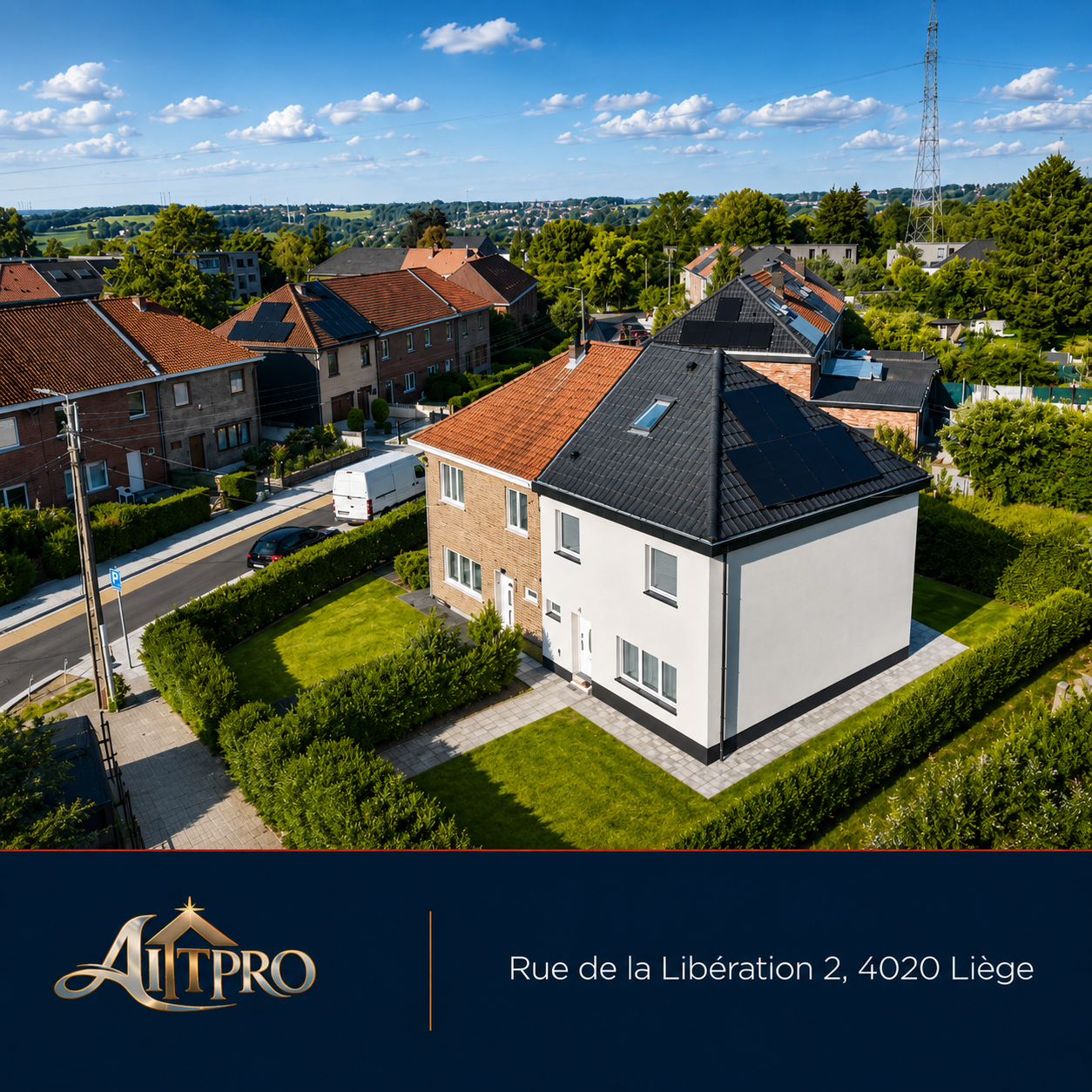 Façade rénovée à Liège