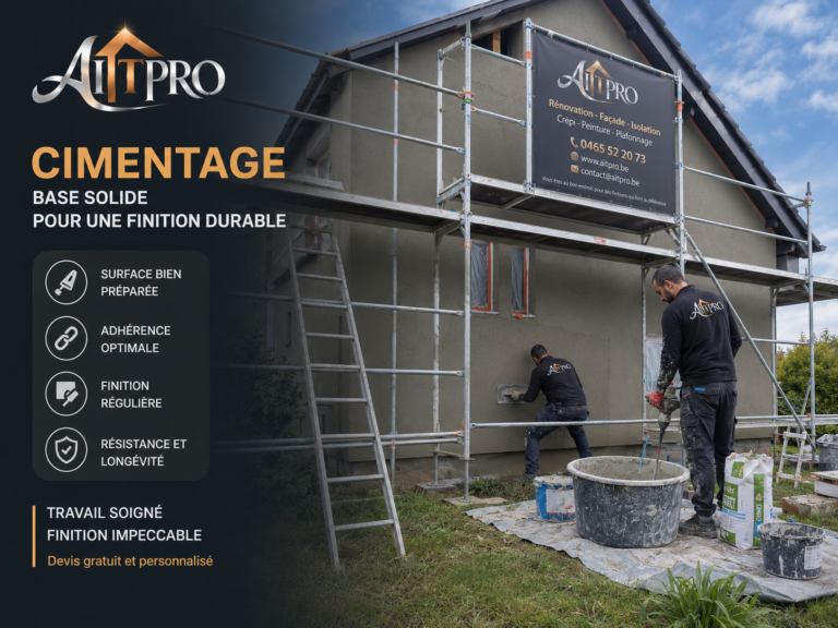 AITPRO - Cimentage de façade avec échafaudage