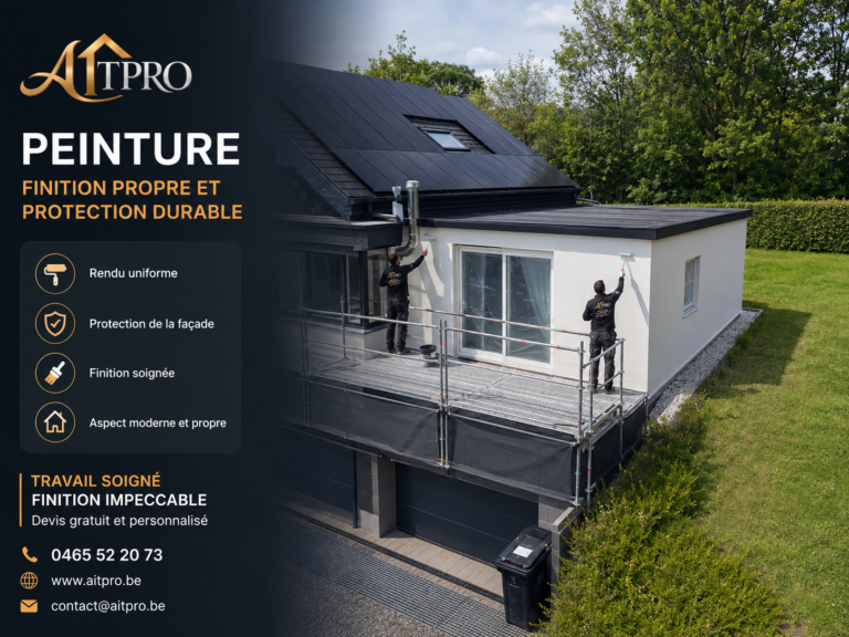 AITPRO - Peinture de façade avec échafaudage